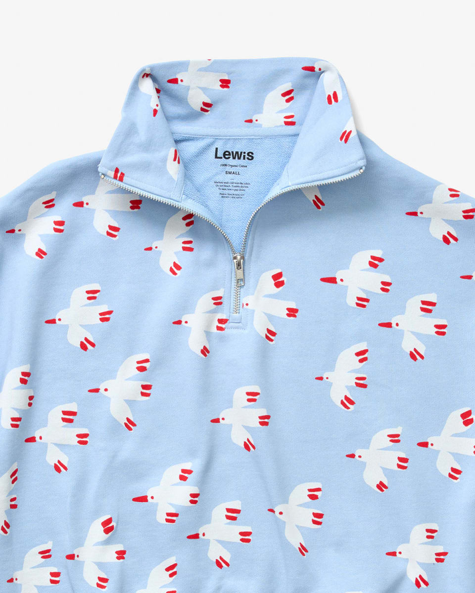 Women's Quarter Zip - Bird Sky