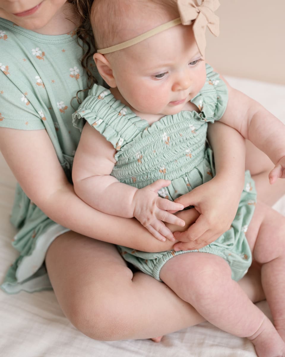 Emma Dress - Seafoam Floral
