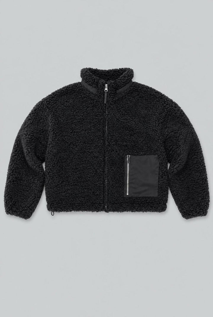 Teddy Patch Pocket Jacket - Black