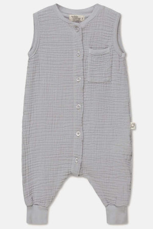 Gauze baby jumpsuit - Soft grey