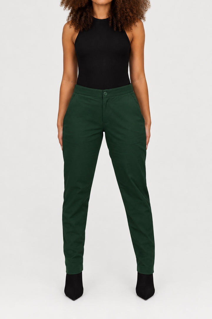 The Flex Waist Pant - Green