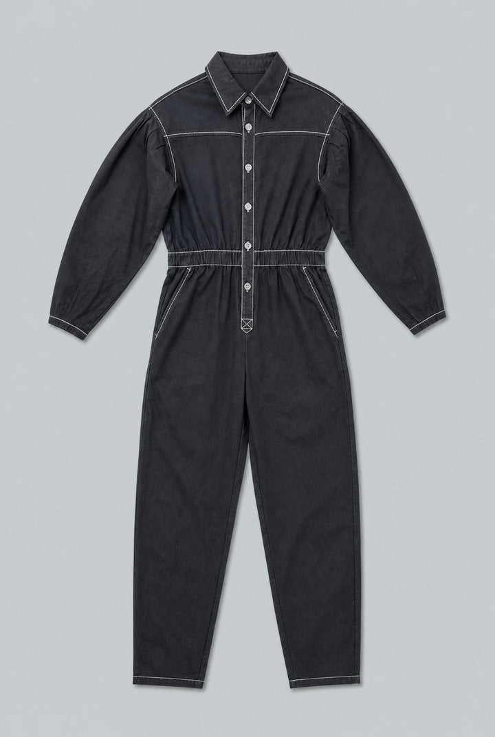 Twill Boiler Suit - Black