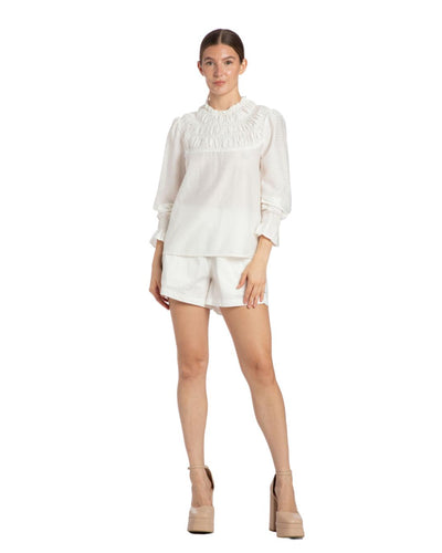 Jane Top - White Texture
