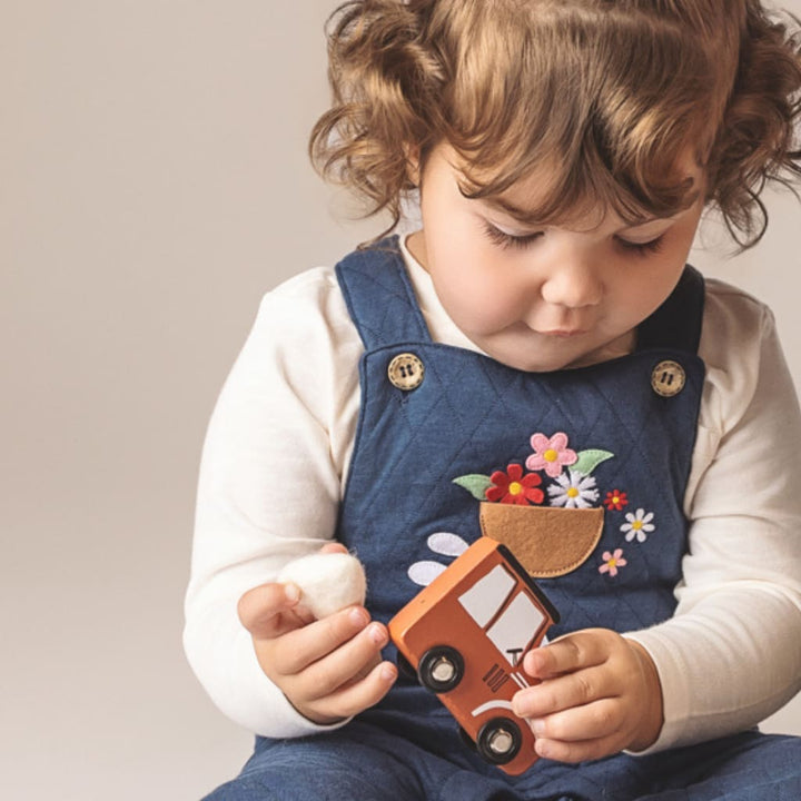 Spread the Love Quilted Overalls - Blue - Blue