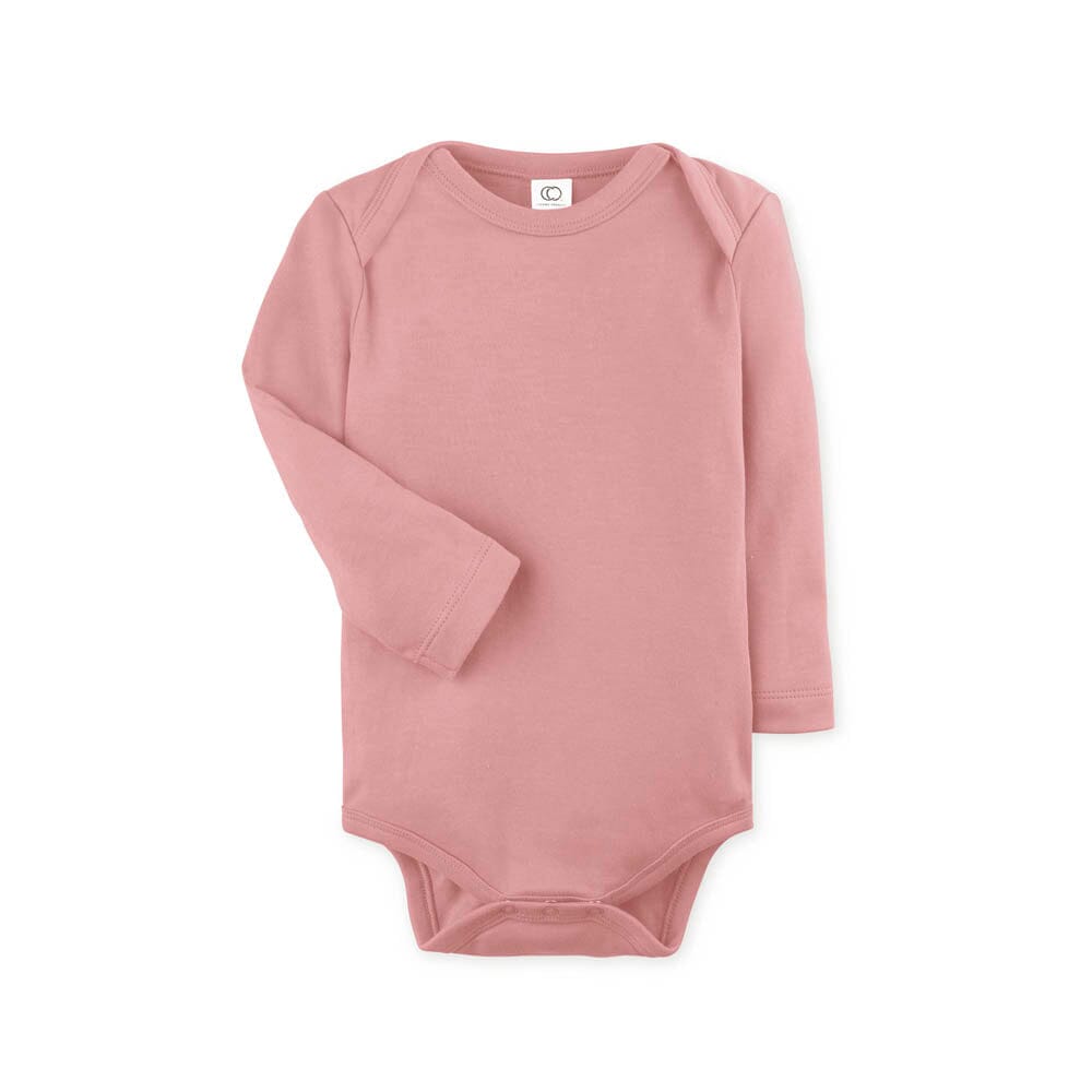 Classic Long Sleeve Bodysuit - Rose Bodysuits + Onesies Colored Organics 