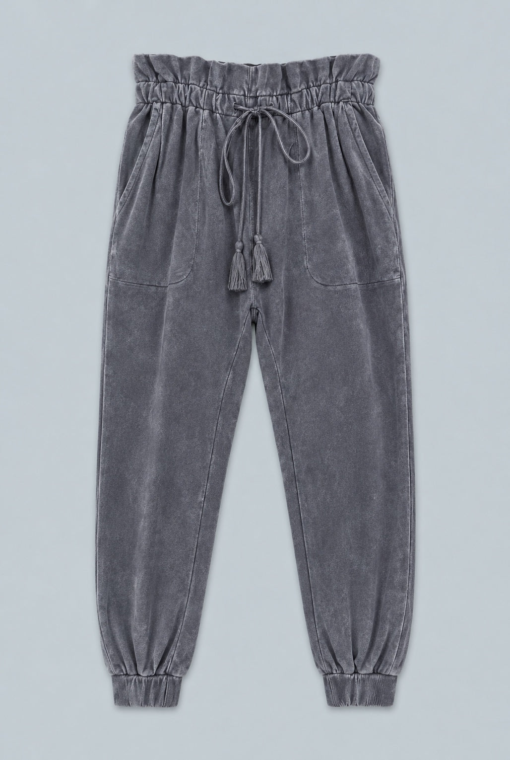 Meghan Paperbag Sweatpants - Washed Grey