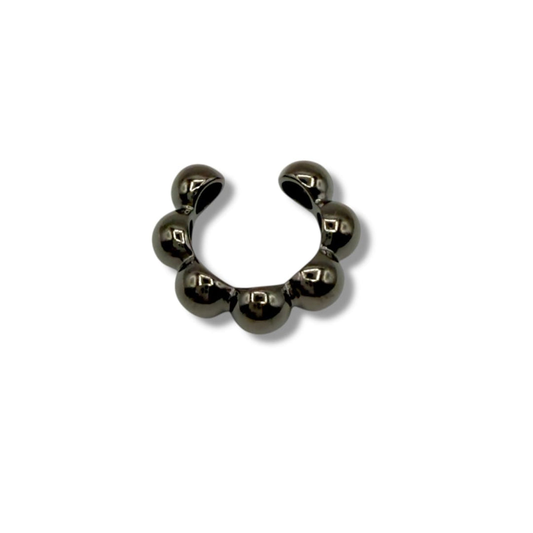 Orbit Bead Ear Cuff - Black
