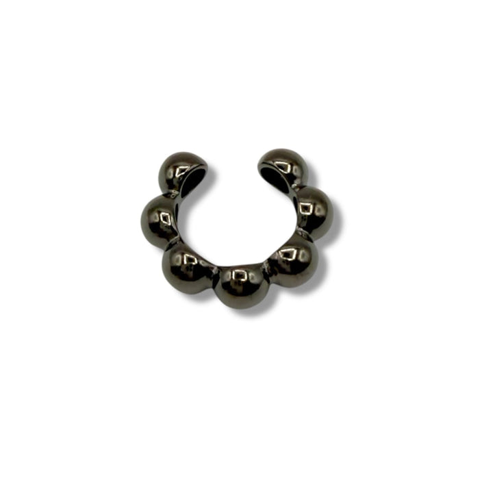 Orbit Bead Ear Cuff - Black