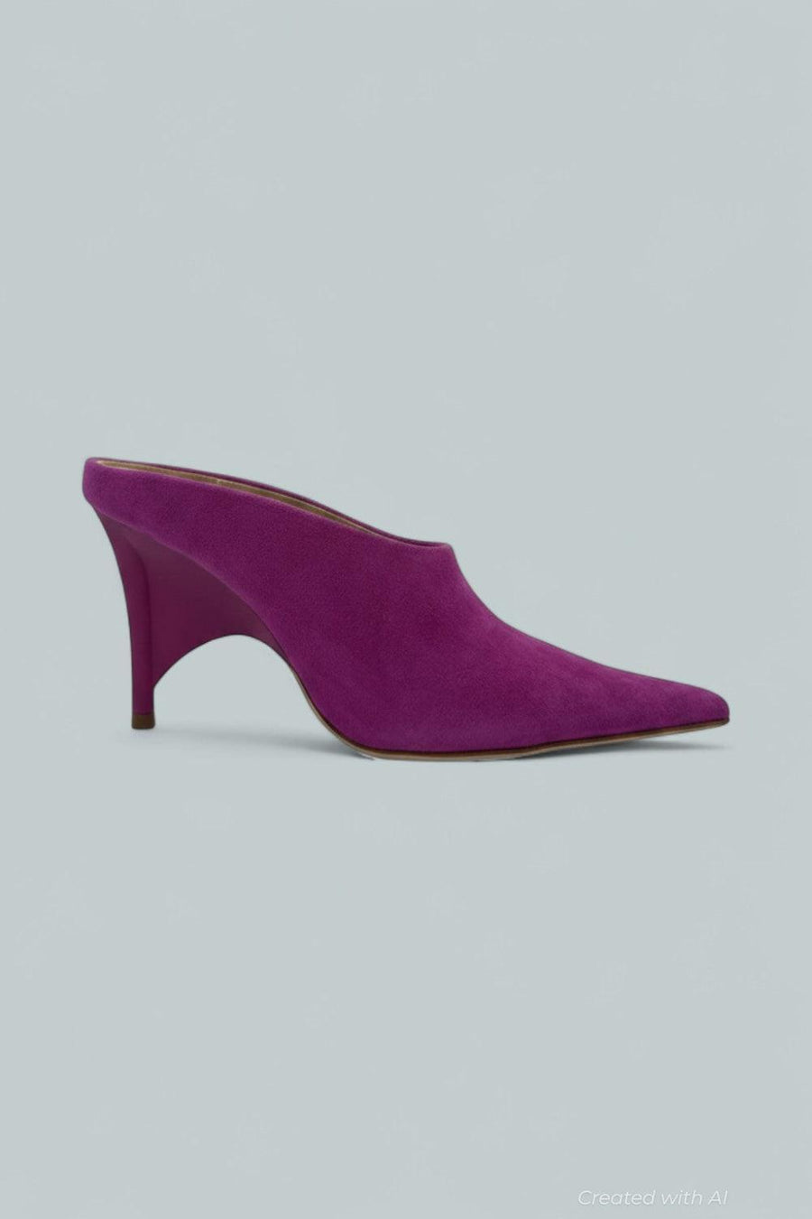 Vader Pointed Toe High Heel Mules - Magenta Suede - 7.5 - Mules