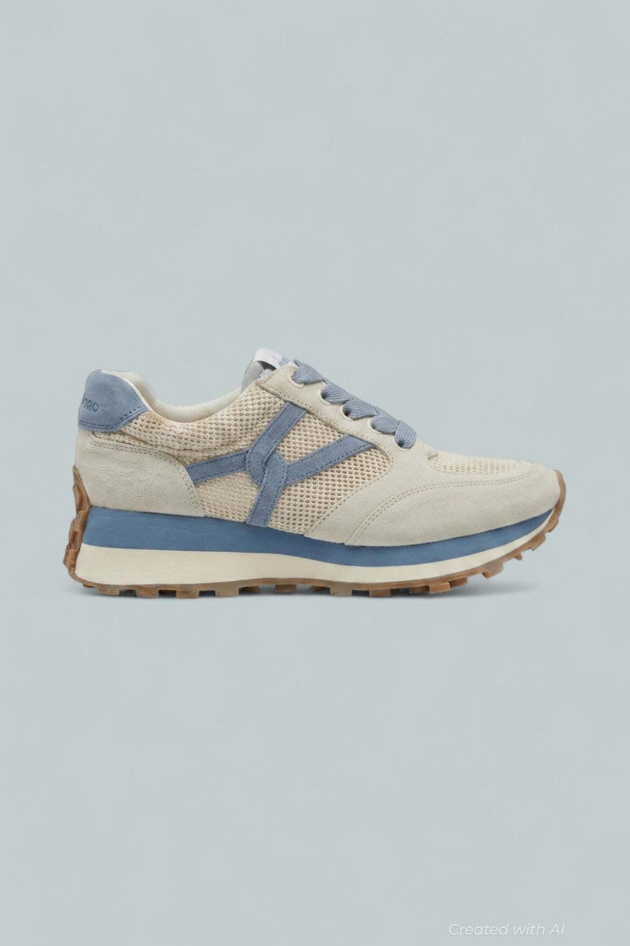 Valentina Ripstop Sneakers - Sand/Silve - 7 - Sneaker