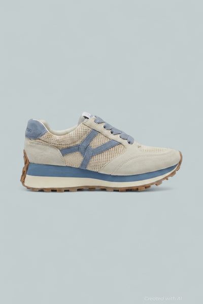 Valentina Ripstop Sneakers - Sand/Silve - 7 - Sneaker
