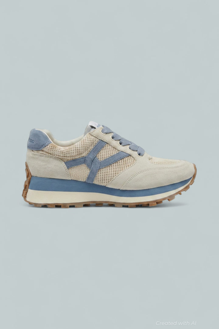 Valentina Ripstop Sneakers - Sand/Silve - 7 - Sneaker