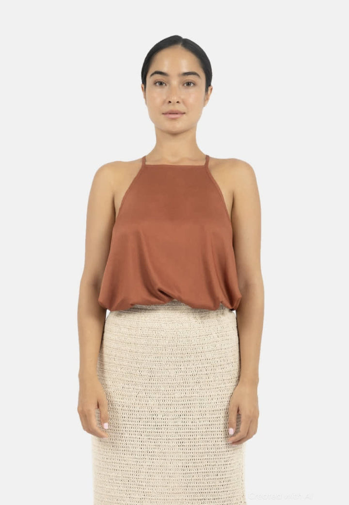 Vancouver Slip Top - DK Red - Tank Top