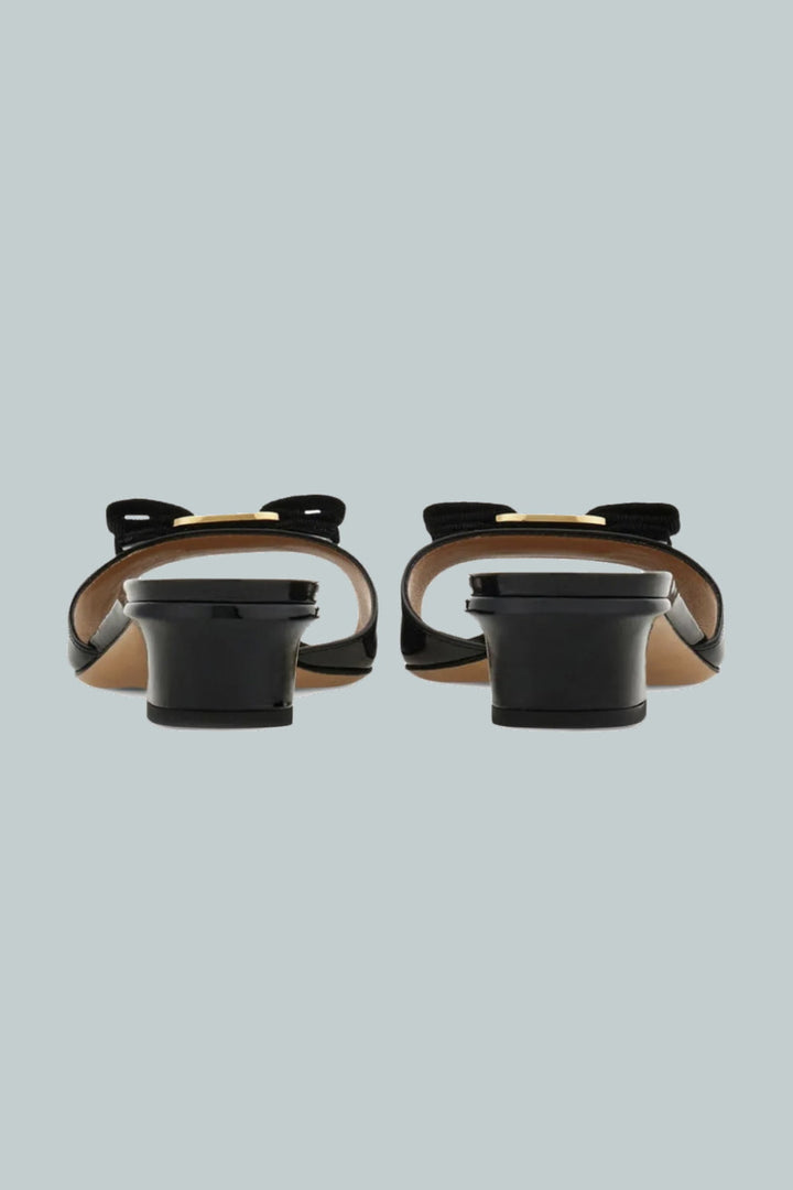 Vanilla Bow Slide Sandals - Black - 8 - Sandal
