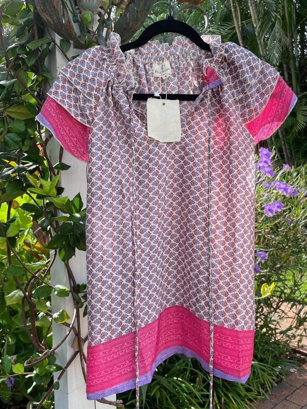 Varina Top - Lavender and Pink - Blouse