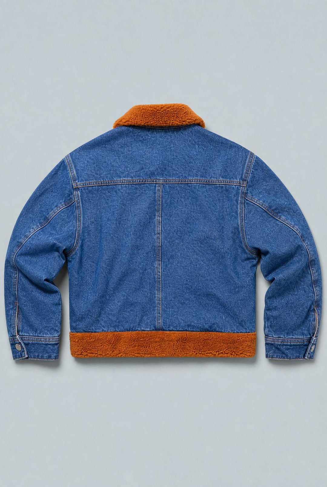 Denim Teddy Trucker Jacket - Indigo