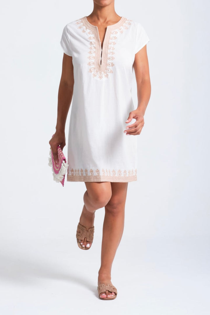 Rowena Tunic - White/Beige