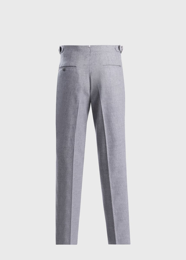 Wool Flannel Trouser - Light Grey