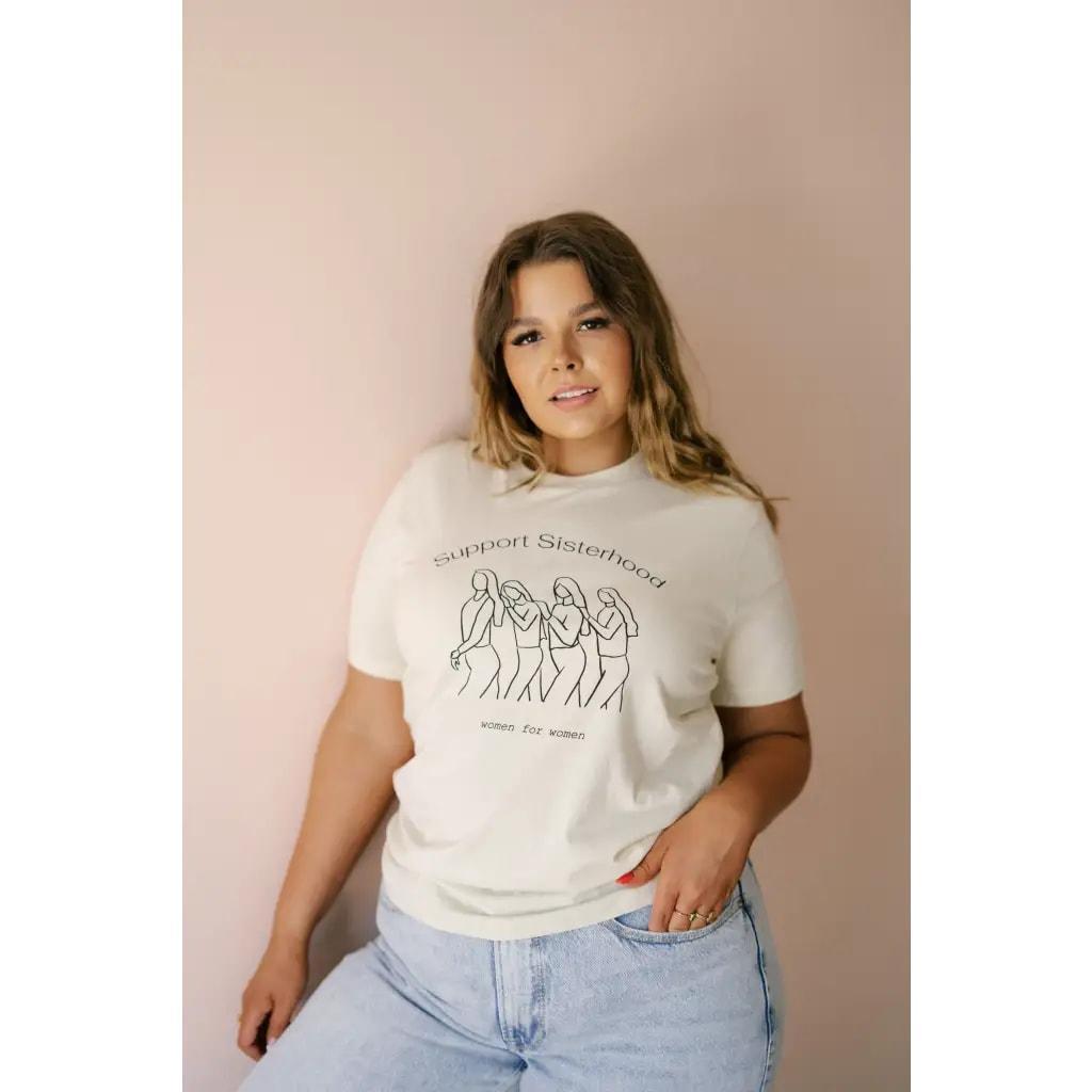 Support Sisterhood Relaxed Tee for Adults