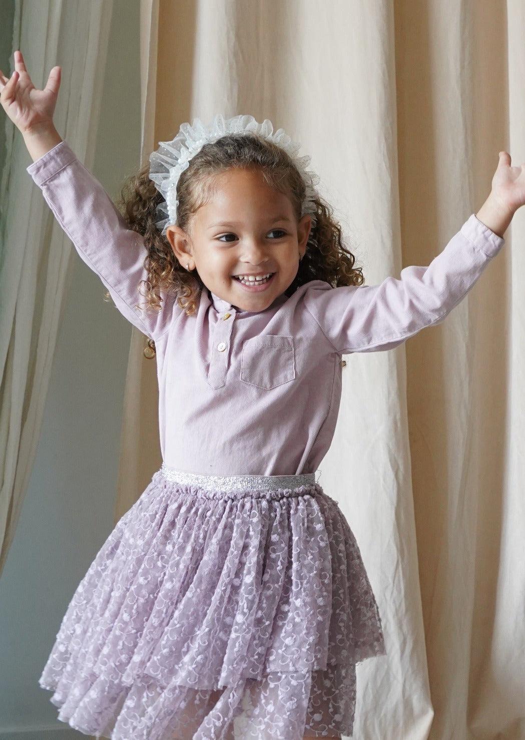 Mila | Corduroy Long Sleeve Blouse - Rosa