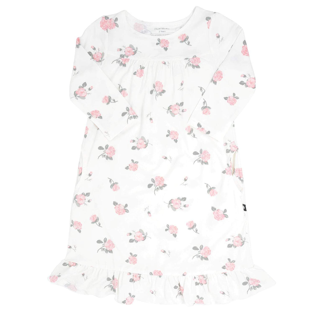 Boho Dress - White Roses