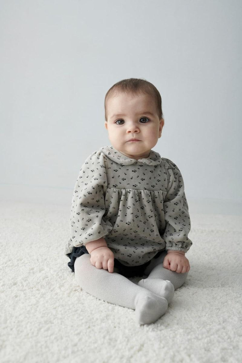 Velour baby bloomers - Dark grey - Bloomer
