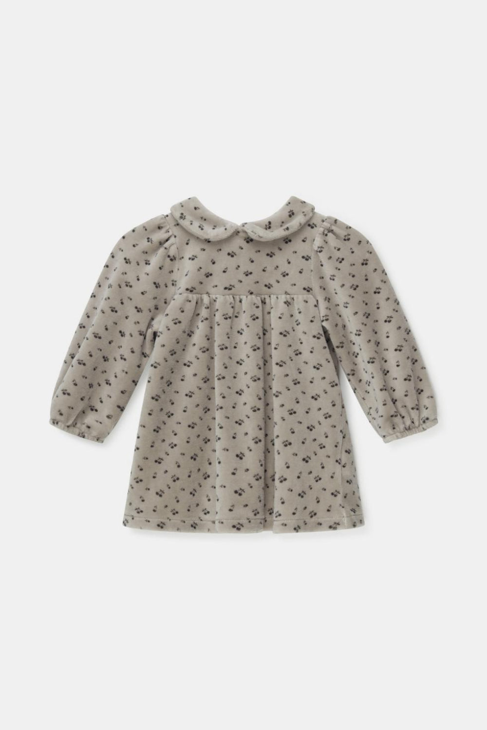 Velour baby dress - Light grey - Dresses