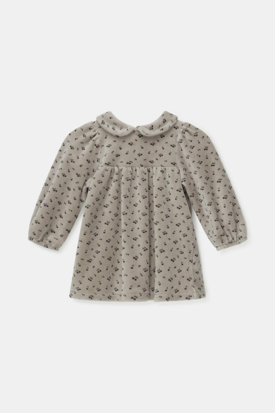 Velour baby dress - Light grey - Dresses