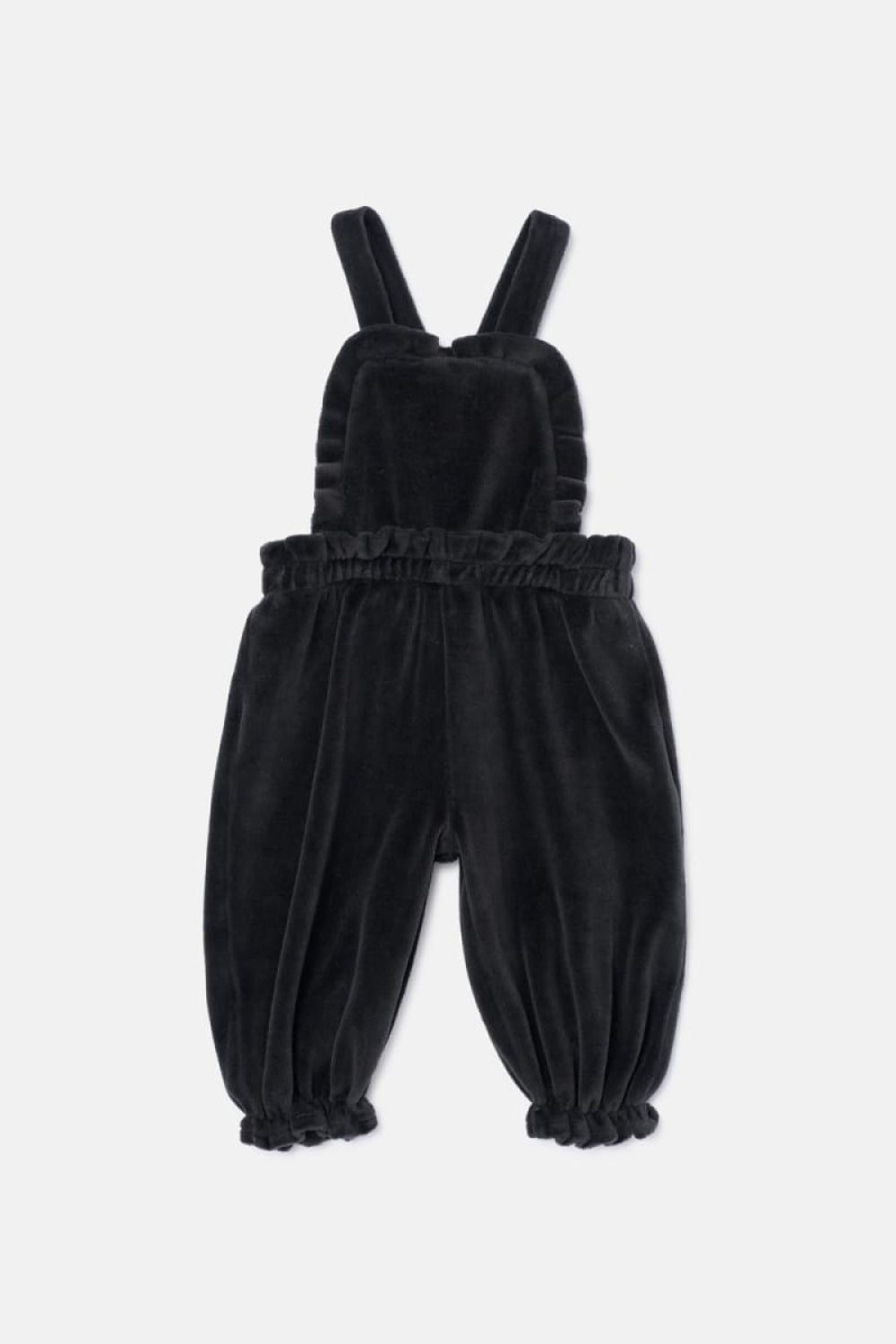 Velour Baby Overalls - Dark Grey - 6M - Overalls