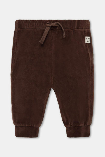 Velour baby pants - Brown - Joggers
