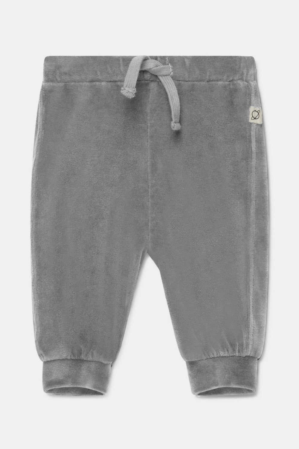 Velour baby pants - Light grey - Joggers