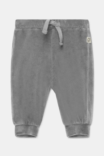 Velour baby pants - Light grey - Joggers