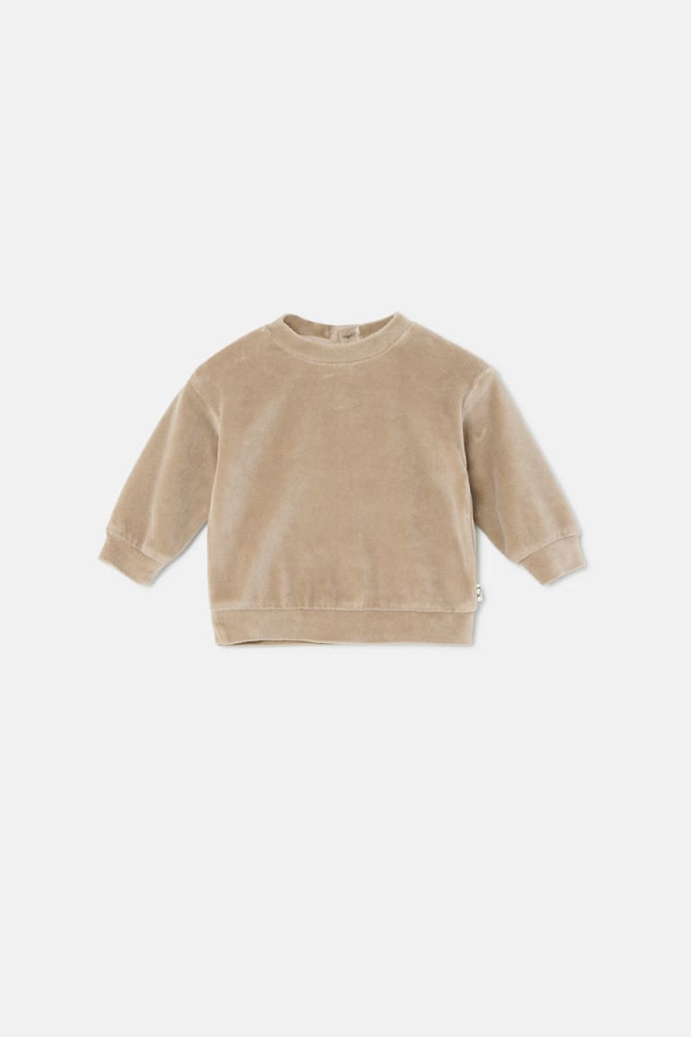 Velour Baby Sweatshirt - Beige - Crewneck Sweatshirt