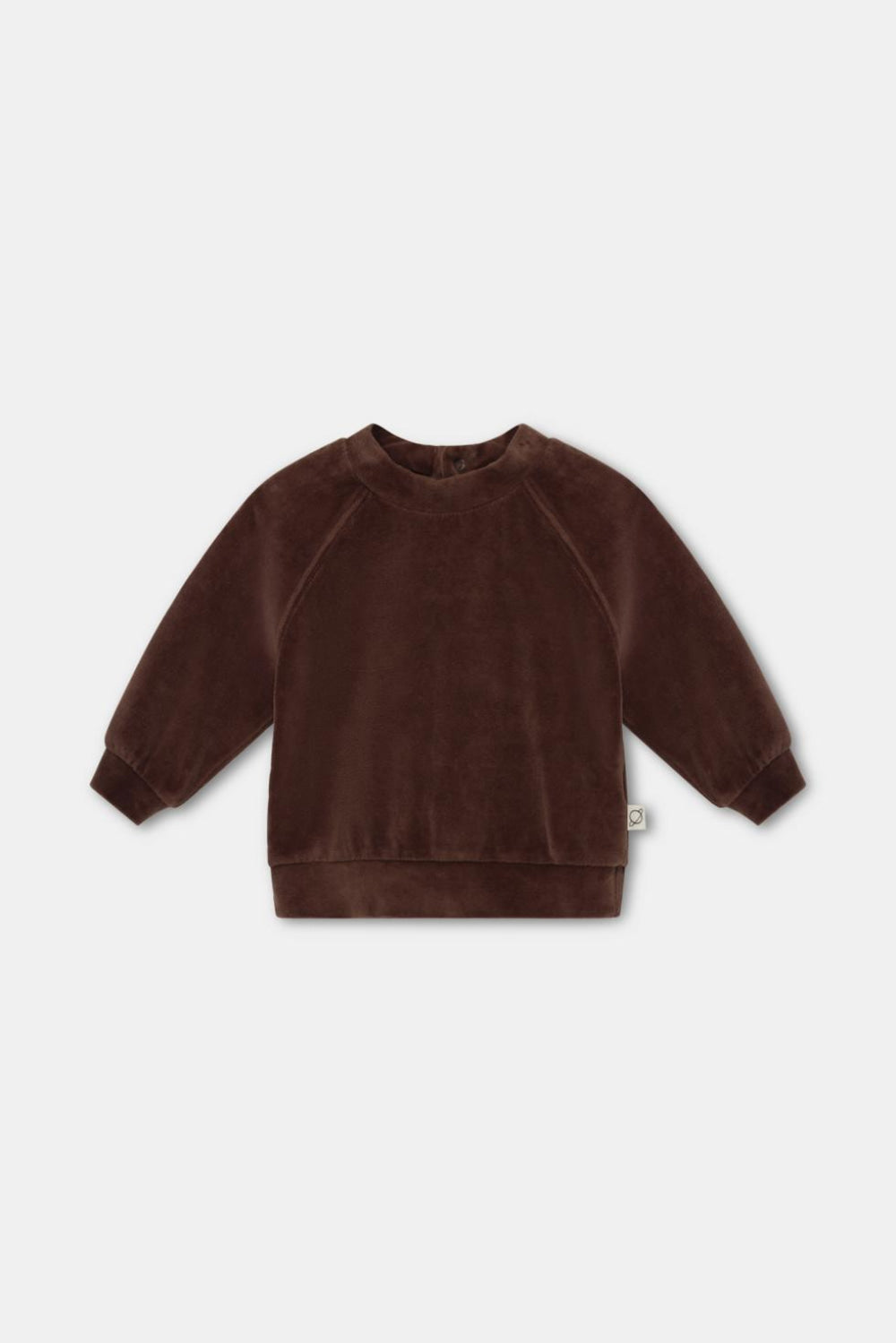 Velour baby sweatshirt - Brown - 6M - Crewneck Sweatshirt