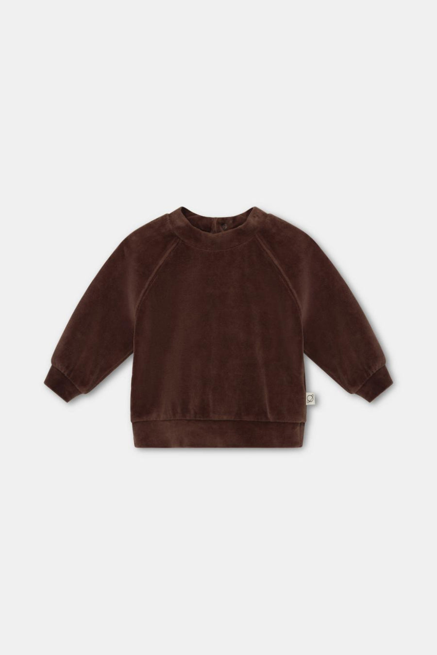 Velour baby sweatshirt - Brown - 6M - Crewneck Sweatshirt