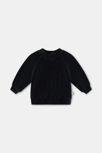 Velour baby sweatshirt - Dark grey - Crewneck Sweatshirt
