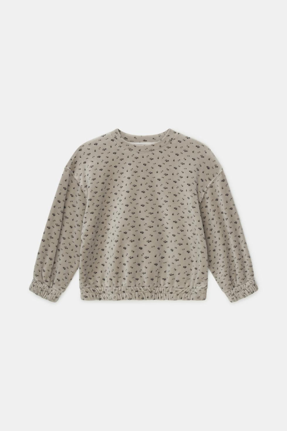 Velour baby sweatshirt - Light grey - Crewneck Sweatshirt