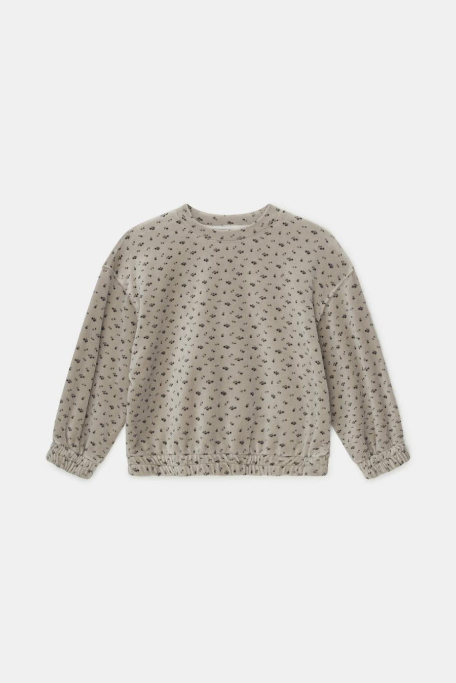 Velour baby sweatshirt - Light grey - Crewneck Sweatshirt