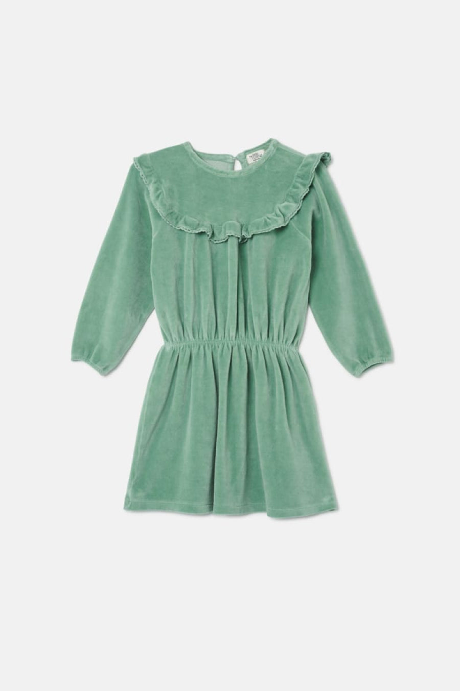 Velour Dress - Green - Dresses