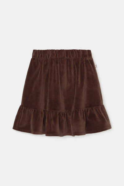 Velour skirt - Brown - Skirt