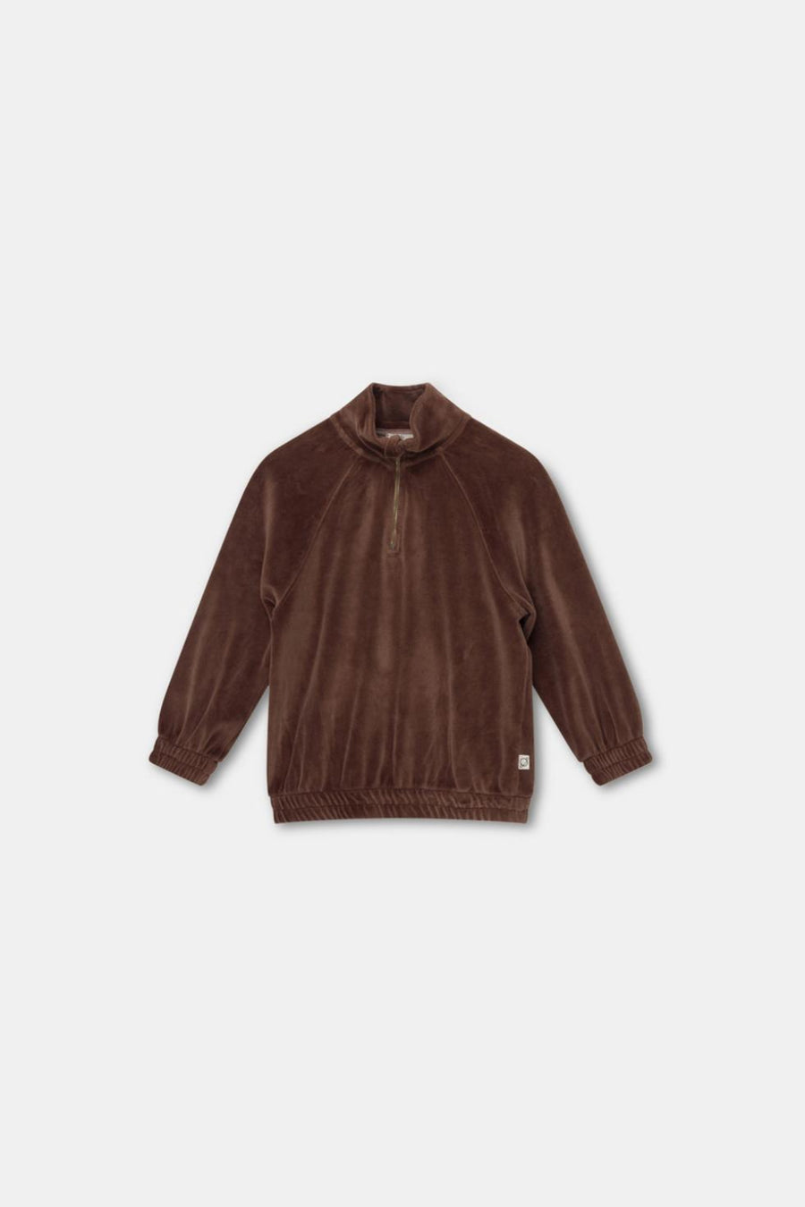 Velour sweatshirt - Brown - Zip-up Sweatshirt