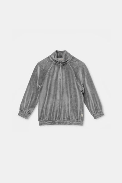 Velour sweatshirt - Light grey - Sweatshirt
