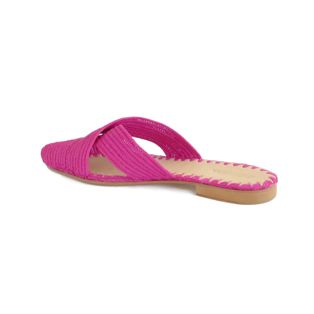 Venus Raffia Mule Fuchsia - Mules