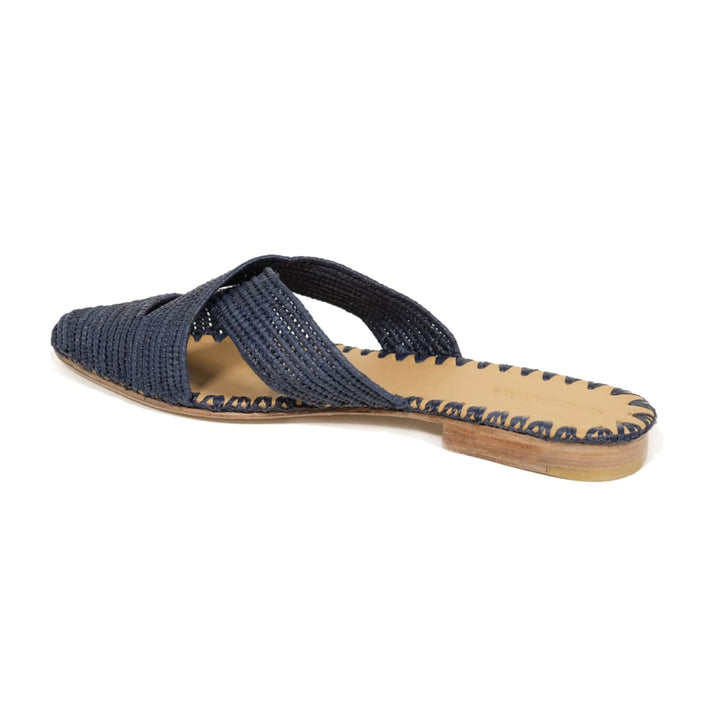 Venus Raffia Mule Indigo - Mules