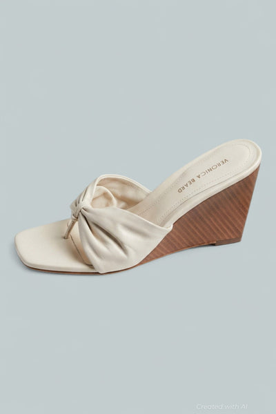 Veronica Beard Women’s Tullia Wedge Sandals - Ecru - 6.5 - Sandal