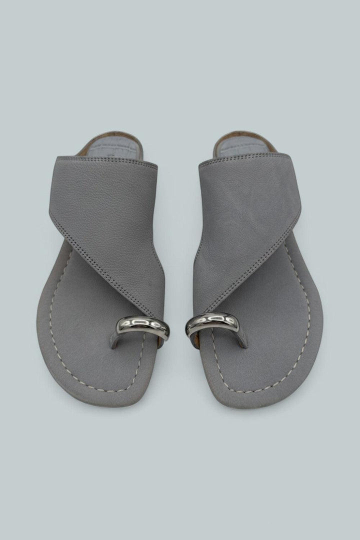 Vesna Toe Ring Wedge Sandals - Light Blue - 7 - Sandals