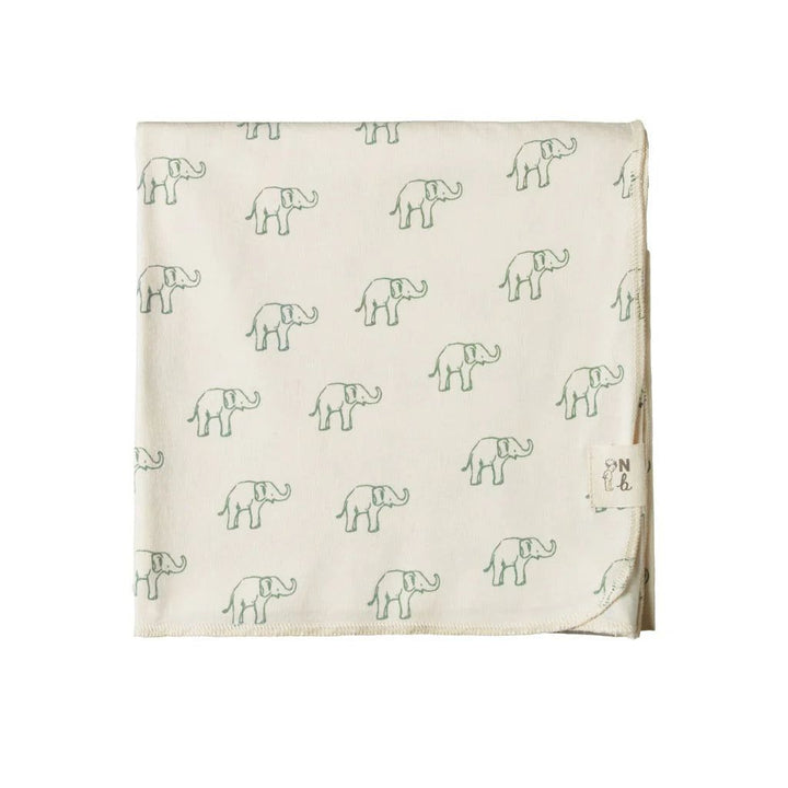 Muslin Wrap - Elephant Print Blankets Nature Baby 