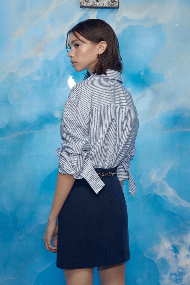 Vance Mini Skirt - Navy Blue