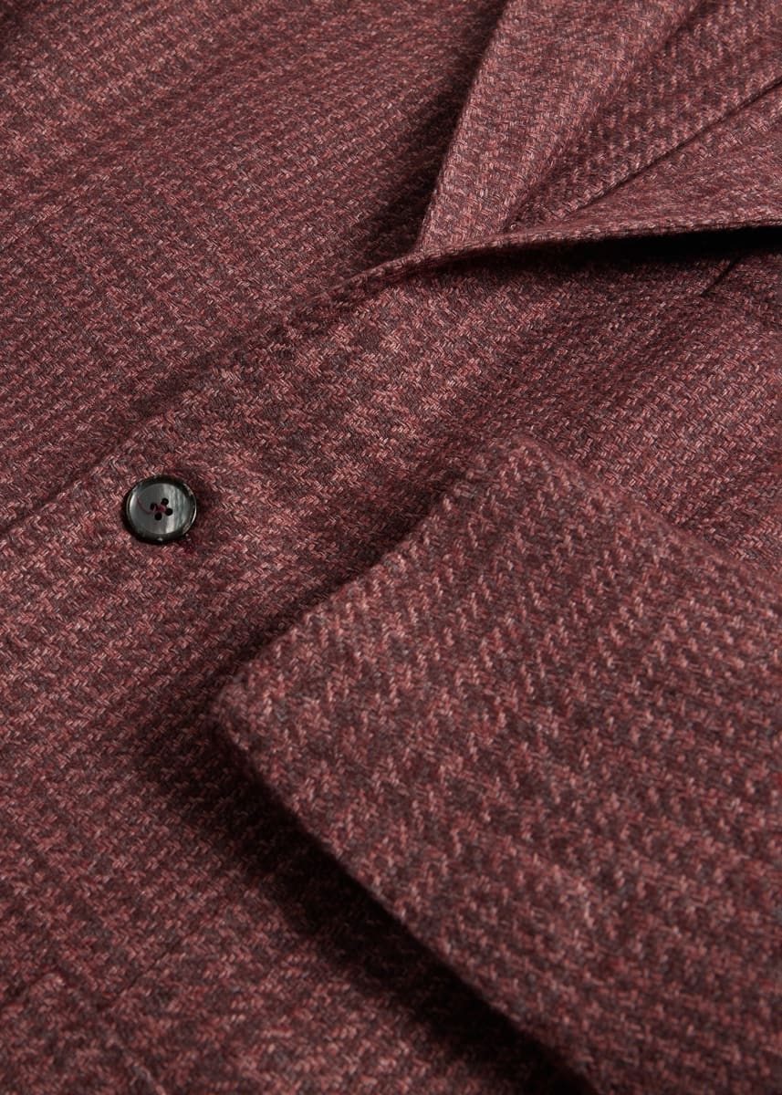 Plaid Garment Dyed Jacket - Plum