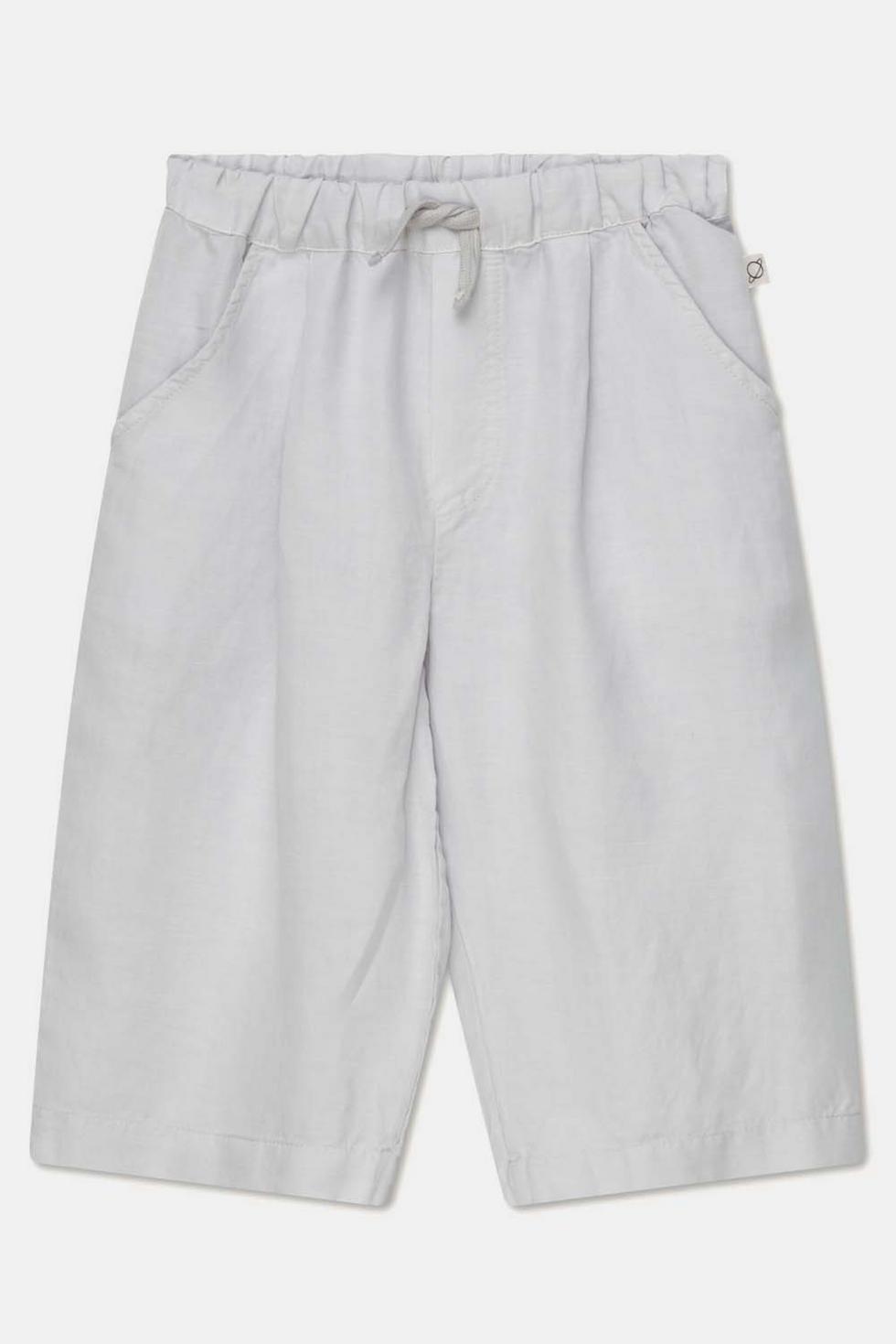 Tencel linen capri pants - Soft grey